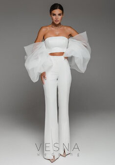 Свадебное платье Топ с рукавами + Брюки-V70910